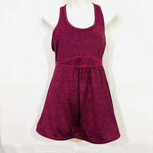 Be Inspired Large Racerback Tank Dress Act Wear Pink Space Dye Athleisure 0730